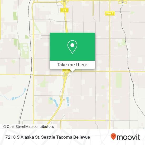 Mapa de 7218 S Alaska St, Tacoma, WA 98408