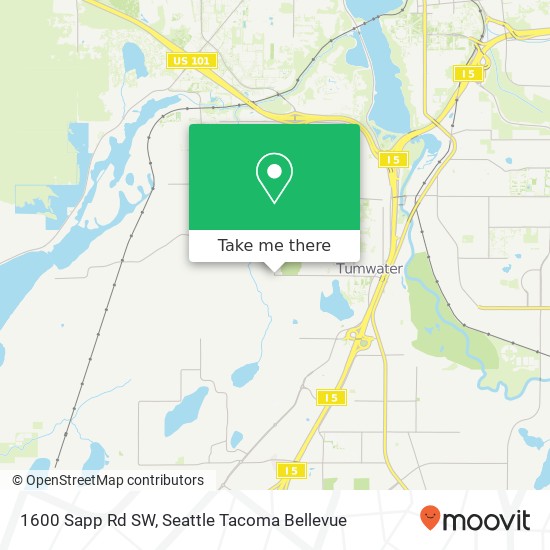 Mapa de 1600 Sapp Rd SW, Tumwater, WA 98512