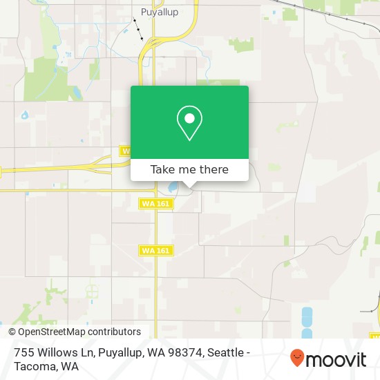 Mapa de 755 Willows Ln, Puyallup, WA 98374