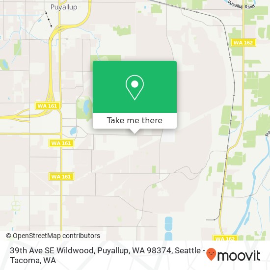 Mapa de 39th Ave SE Wildwood, Puyallup, WA 98374