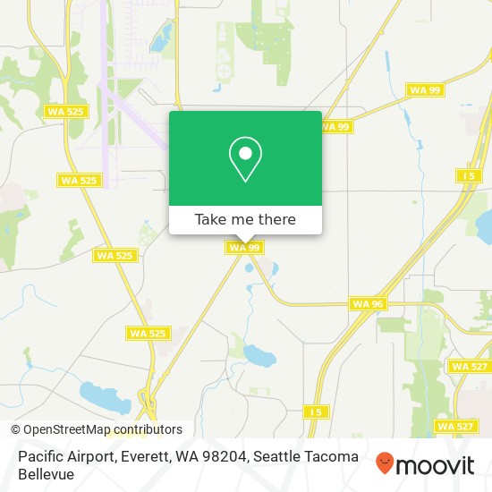 Mapa de Pacific Airport, Everett, WA 98204