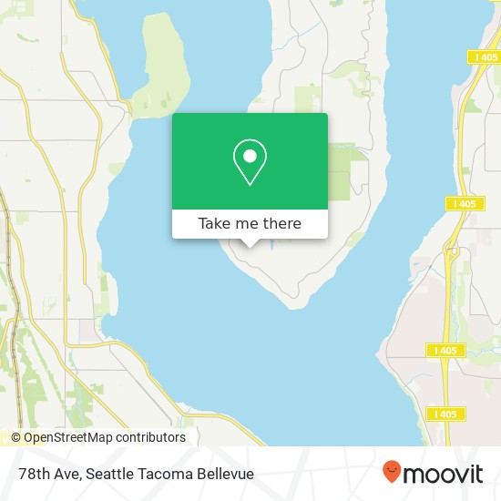 Mapa de 78th Ave, Mercer Island, WA 98040