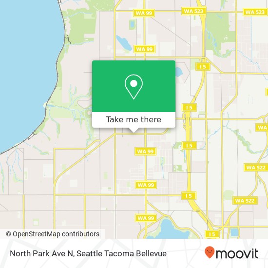 Mapa de North Park Ave N, Seattle, WA 98133