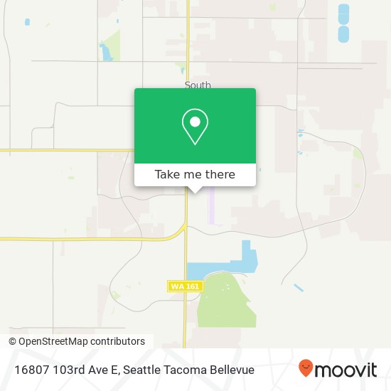 Mapa de 16807 103rd Ave E, Puyallup, WA 98374