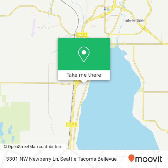 Mapa de 3301 NW Newberry Ln, Bremerton, WA 98312