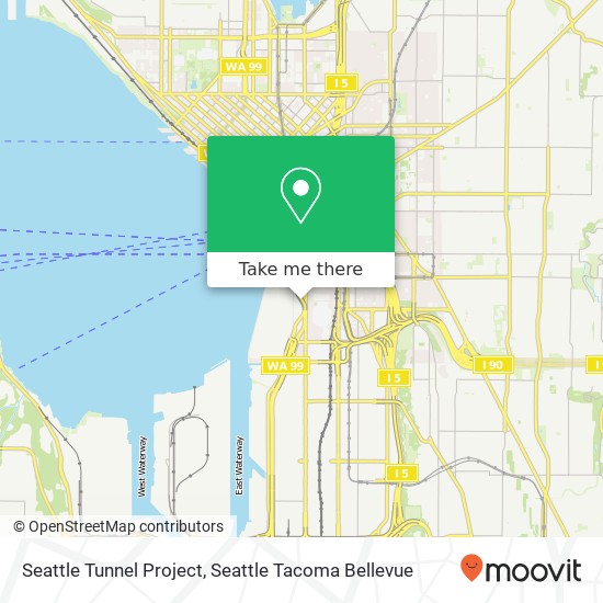 Mapa de Seattle Tunnel Project