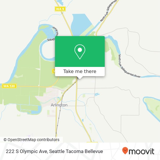 Mapa de 222 S Olympic Ave, Arlington, WA 98223