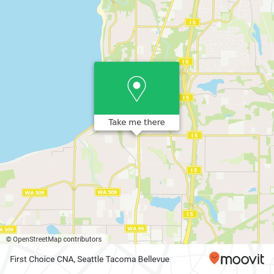 Mapa de First Choice CNA, 28815 Pacific Hwy S