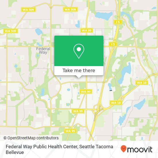 Mapa de Federal Way Public Health Center, 33431 13th Pl S