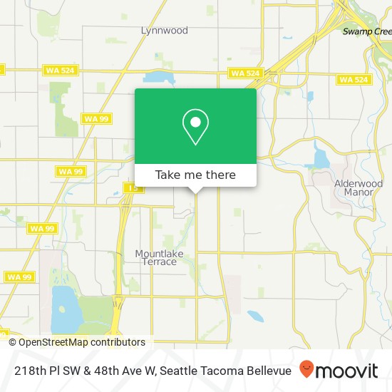 Mapa de 218th Pl SW & 48th Ave W, Mountlake Terrace, WA 98043