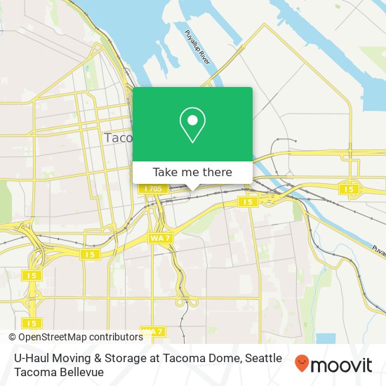 Mapa de U-Haul Moving & Storage at Tacoma Dome, 725 E 25th St