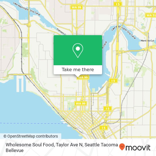 Mapa de Wholesome Soul Food, Taylor Ave N