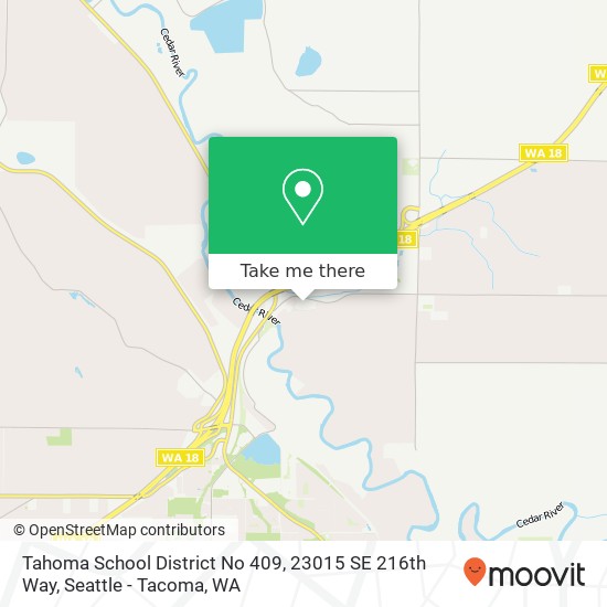 Mapa de Tahoma School District No 409, 23015 SE 216th Way