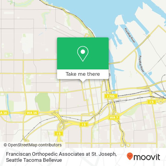 Mapa de Franciscan Orthopedic Associates at St. Joseph, 1608 S J St