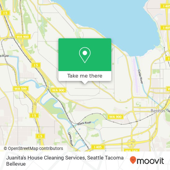 Juanita's House Cleaning Services, S 126th St map