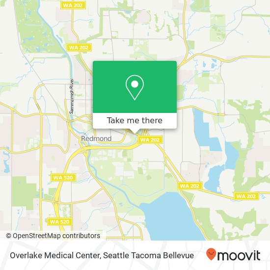 Overlake Medical Center, 17209 Redmond Way map