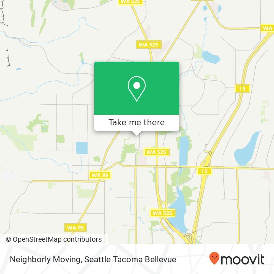 Neighborly Moving, 156th St SW map