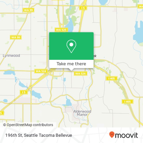 Mapa de 196th St, Lynnwood, WA 98036