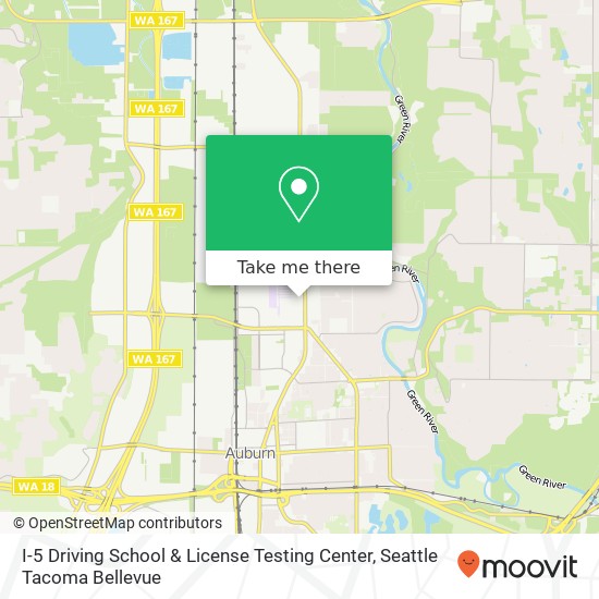 Mapa de I-5 Driving School & License Testing Center, 1833 Auburn Way N