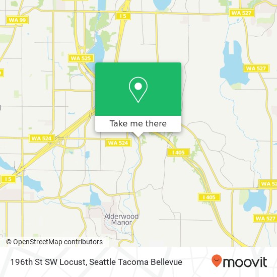 Mapa de 196th St SW Locust, Lynnwood, WA 98036