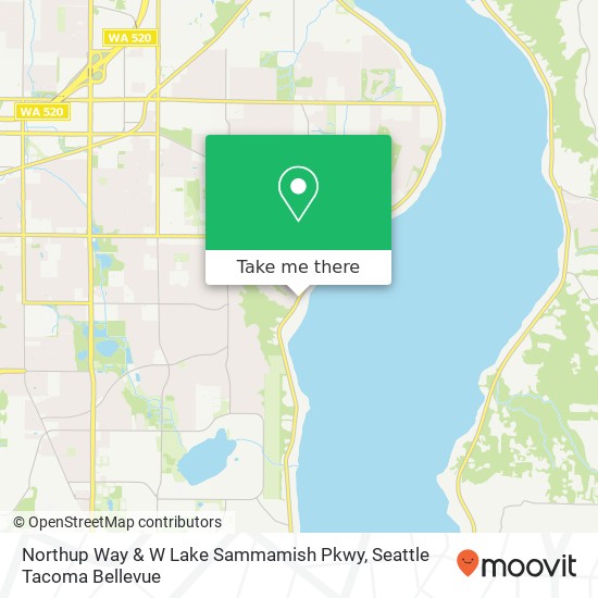 Northup Way & W Lake Sammamish Pkwy, Bellevue, WA 98008 map