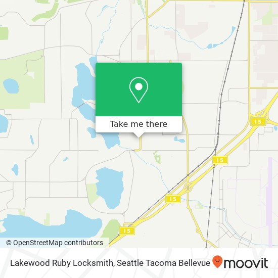 Mapa de Lakewood Ruby Locksmith, 10828 Gravelly Lake Dr SW