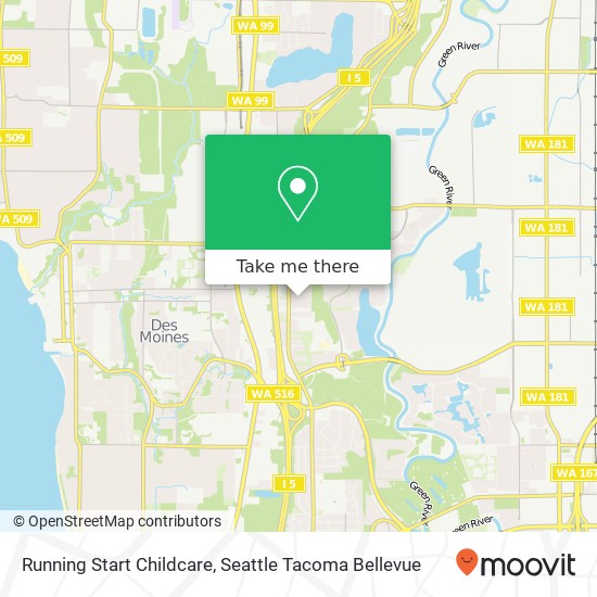 Mapa de Running Start Childcare, 3330 S 222nd Ln