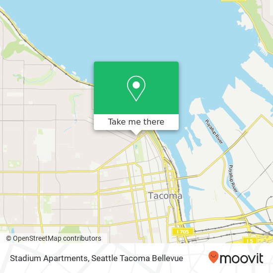 Mapa de Stadium Apartments, 102 N G St