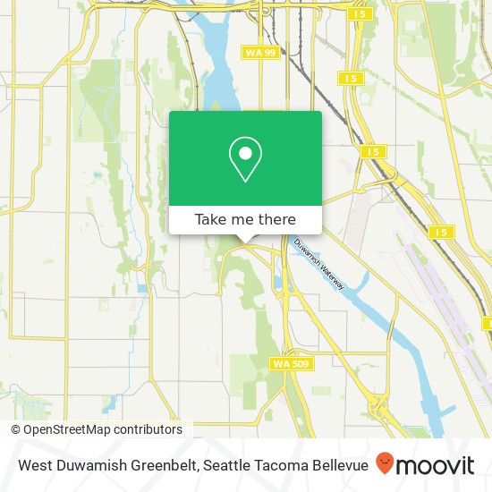 West Duwamish Greenbelt, W Marginal Way SW map