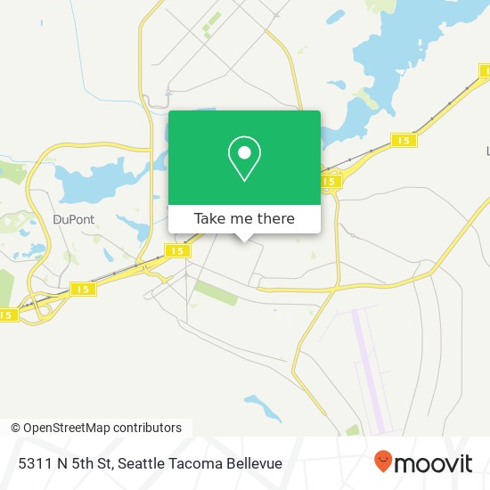 Mapa de 5311 N 5th St, Tacoma, WA 98433