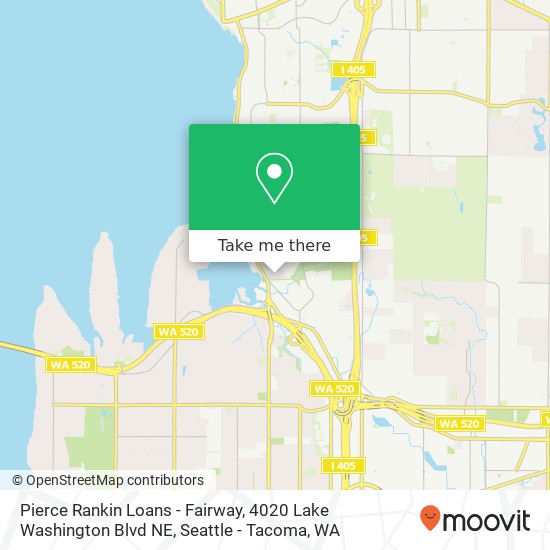 Mapa de Pierce Rankin Loans - Fairway, 4020 Lake Washington Blvd NE