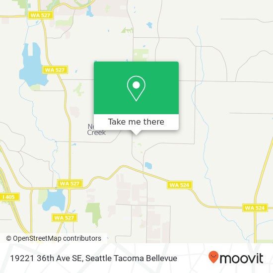 Mapa de 19221 36th Ave SE, Bothell, WA 98012