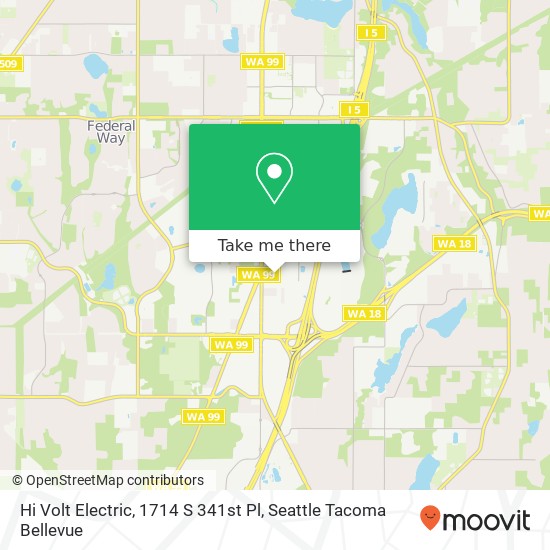 Mapa de Hi Volt Electric, 1714 S 341st Pl