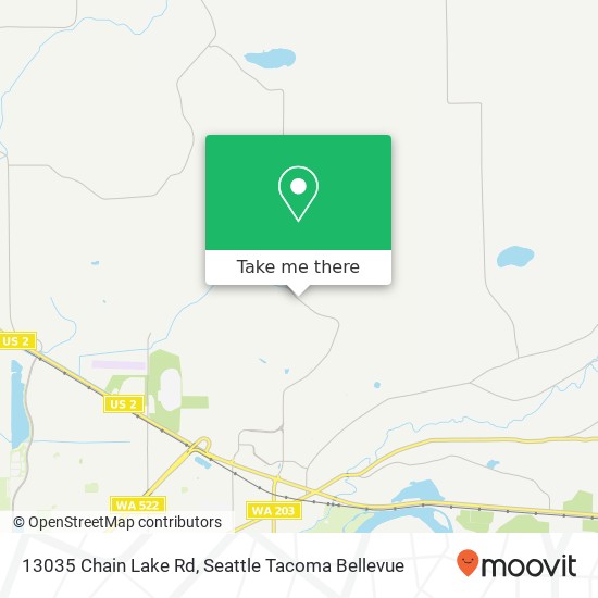 Mapa de 13035 Chain Lake Rd, Monroe, WA 98272