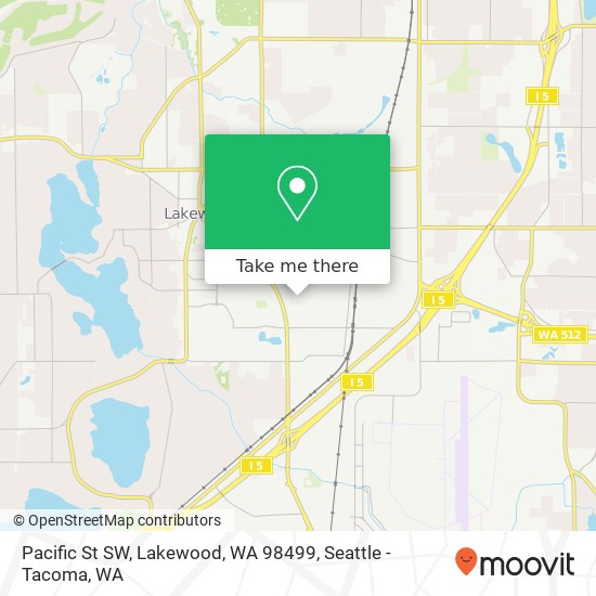 Mapa de Pacific St SW, Lakewood, WA 98499