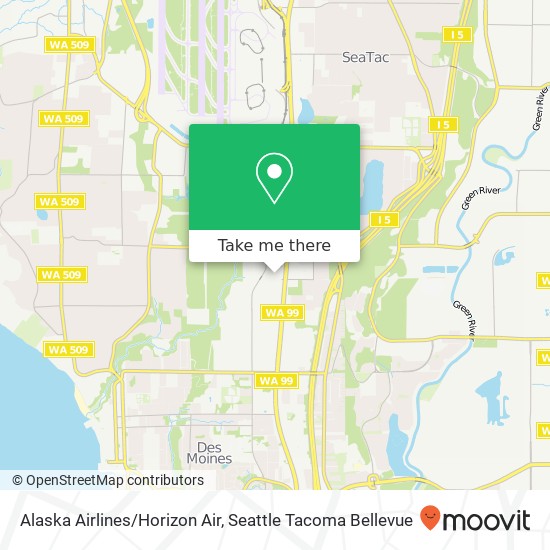 Alaska Airlines / Horizon Air, 20313 28th Ave S map