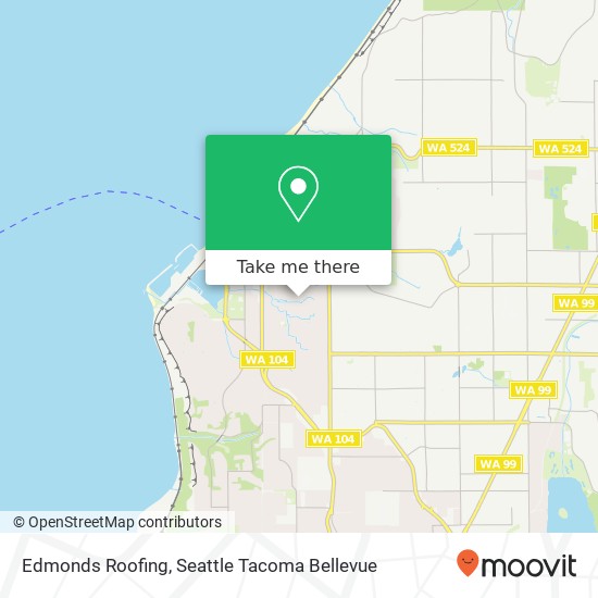 Edmonds Roofing, Spruce St map