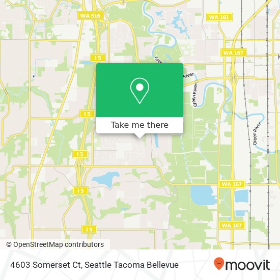 Mapa de 4603 Somerset Ct, Kent, WA 98032