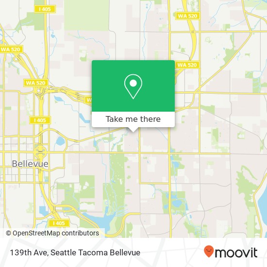 Mapa de 139th Ave, Bellevue, WA 98005