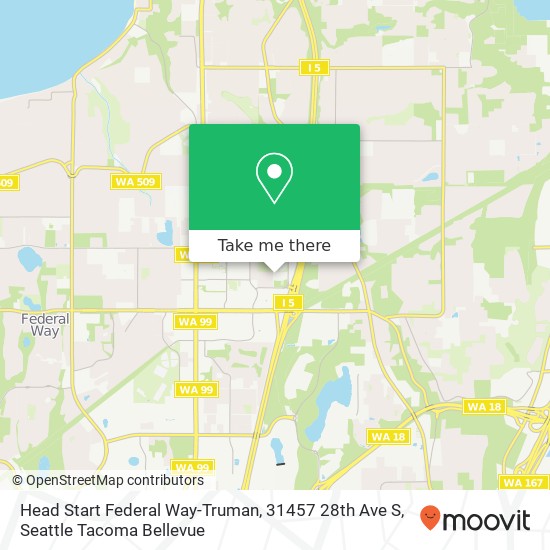 Mapa de Head Start Federal Way-Truman, 31457 28th Ave S
