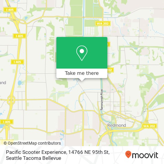 Mapa de Pacific Scooter Experience, 14766 NE 95th St