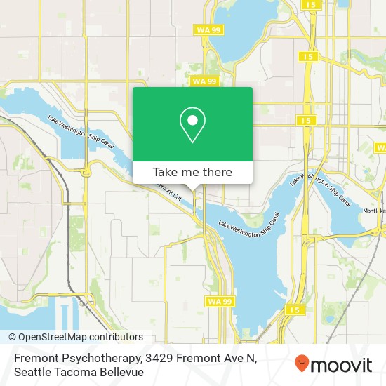 Mapa de Fremont Psychotherapy, 3429 Fremont Ave N