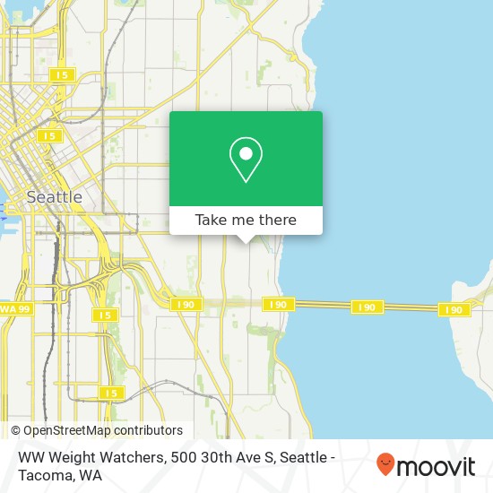 Mapa de WW Weight Watchers, 500 30th Ave S