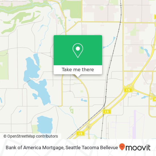 Mapa de Bank of America Mortgage, 9915 Bridgeport Way SW