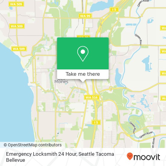 Mapa de Emergency Locksmith 24 Hour, 22700 28th Ave S