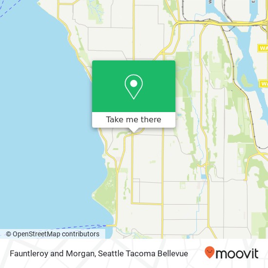 Mapa de Fauntleroy and Morgan, Seattle, WA 98136