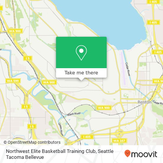 Mapa de Northwest Elite Basketball Training Club, 7429 S 128th St