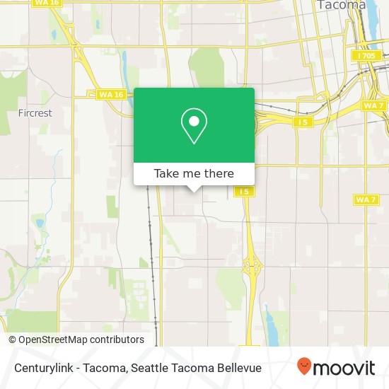 Centurylink - Tacoma, S 43rd St map