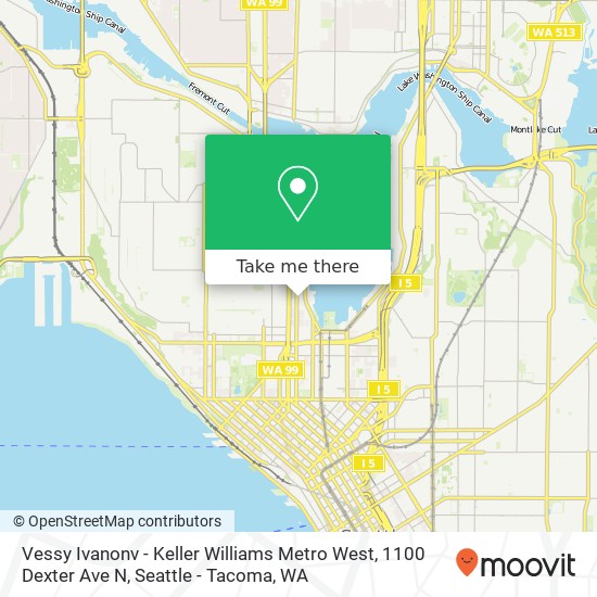 Mapa de Vessy Ivanonv - Keller Williams Metro West, 1100 Dexter Ave N