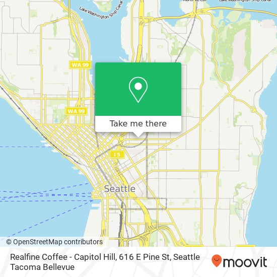 Realfine Coffee - Capitol Hill, 616 E Pine St map
